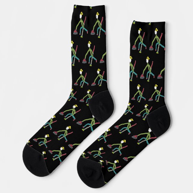 Chaussette Stickman de curling (Gauche)