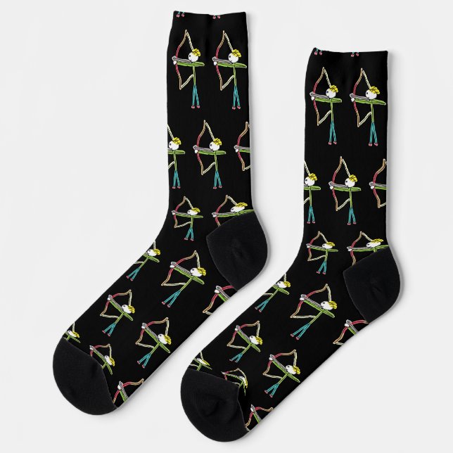 Chaussette Stickman Tir à l'arc (Gauche)