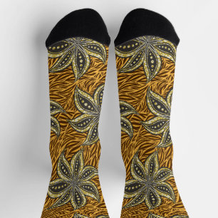 Chaussette Style Batik Floral Abstrait africain
