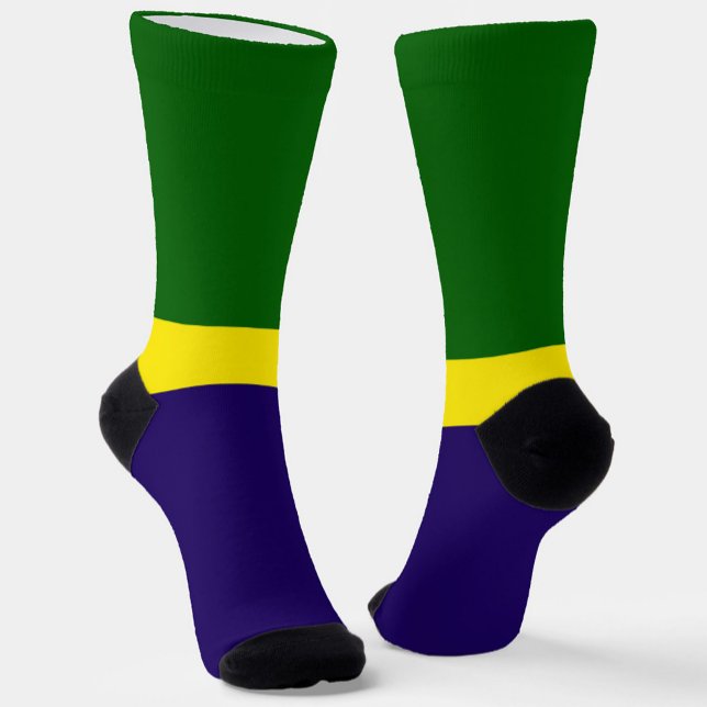 Chaussette Style de bloc couleur bleu vert (Créateur téléchargé)