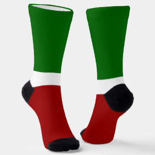 Chaussette Style de bloc de couleur rouge vert