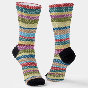 Chaussette Style de point de tricot rayé