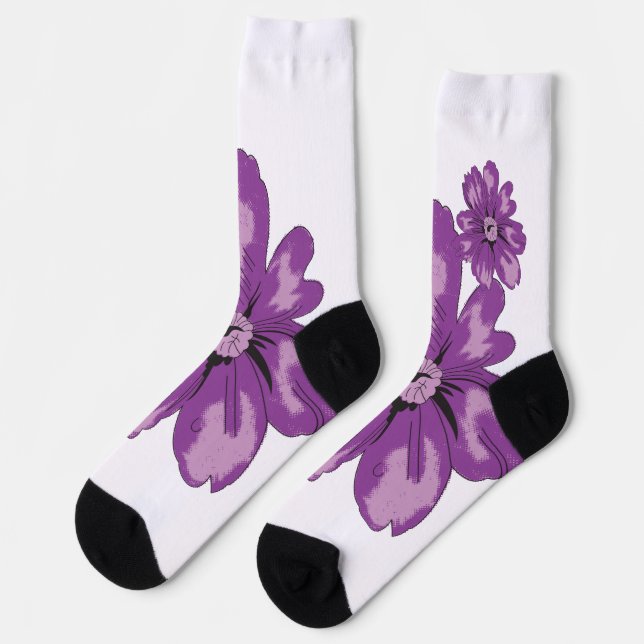 Chaussette Style Fille, Aubergine Légère, Cèdre Blanchi (Gauche)