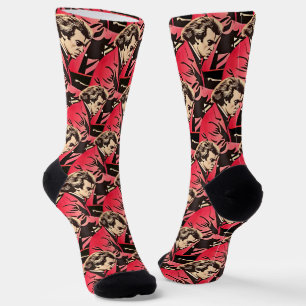 Chaussette Style minimaliste Beethoven Portrait