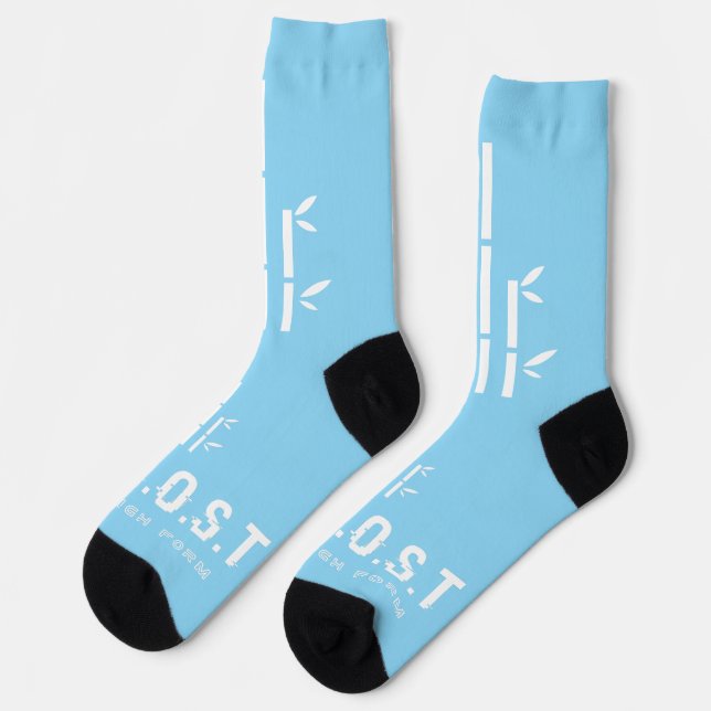 Chaussette Style: Sustainable Premium Crew Sock(Light Blue) (Gauche)