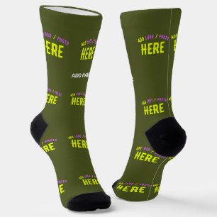 CHAUSSETTE STYLISH MODERNE ARMÉE VERT VÉRIFIÉ MARQUE