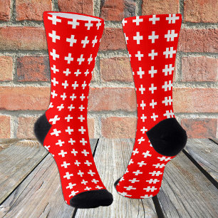 Chaussette Suisse Chaussettes, patriotique suisse Drapeau mod