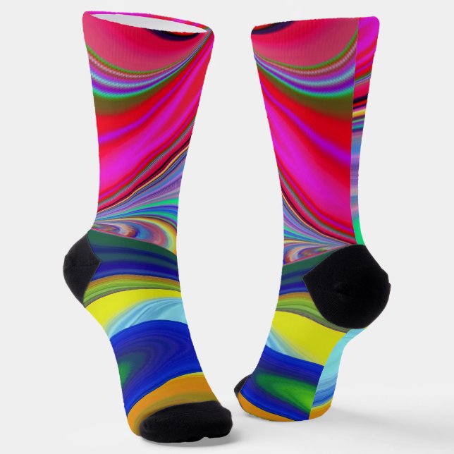 Chaussette Summerrainbow, Rainbowart 3D Abstrait (Angulaire)