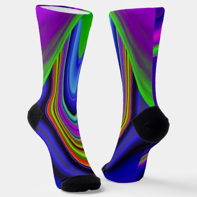 Chaussette Summerrainbow, Rainbowart 3D Abstrait (Angulaire)