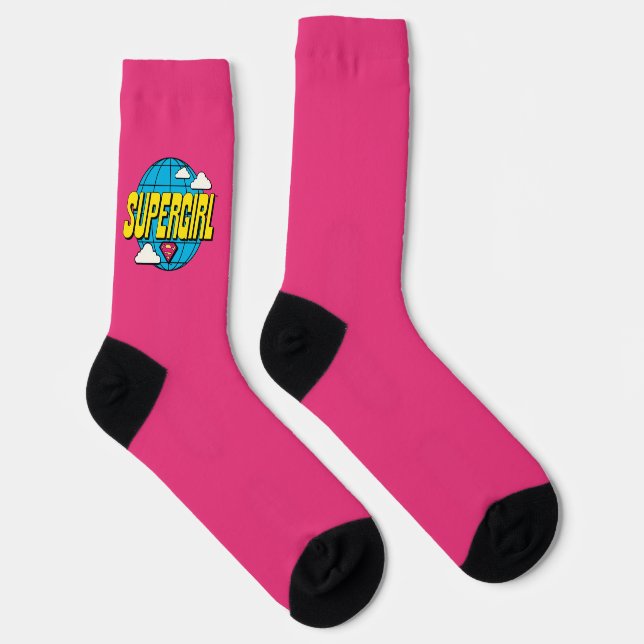 Chaussette Supergirl Graphique Pop Global (Droite)