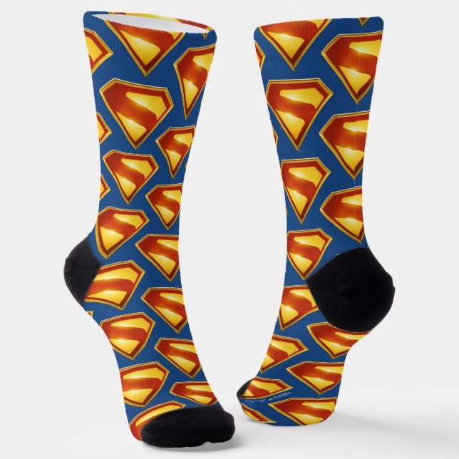 Chaussette Superman Golden S Shield brillance (Angulaire)