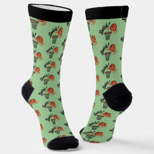 Chaussette Swish Slam Dunk : Style de basket-ball Vintage