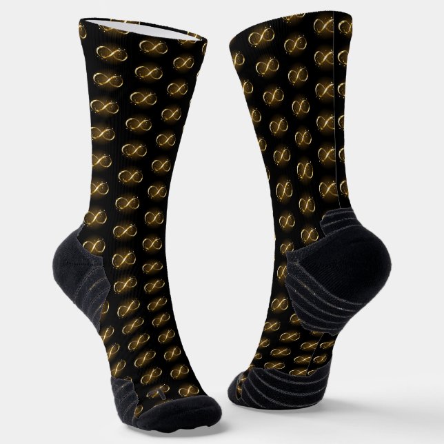 Chaussette Symbole d'infini doré (Angulaire)