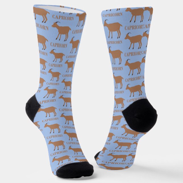 Chaussette Symbole étoile Capricorne chèvre à motif (Angulaire)