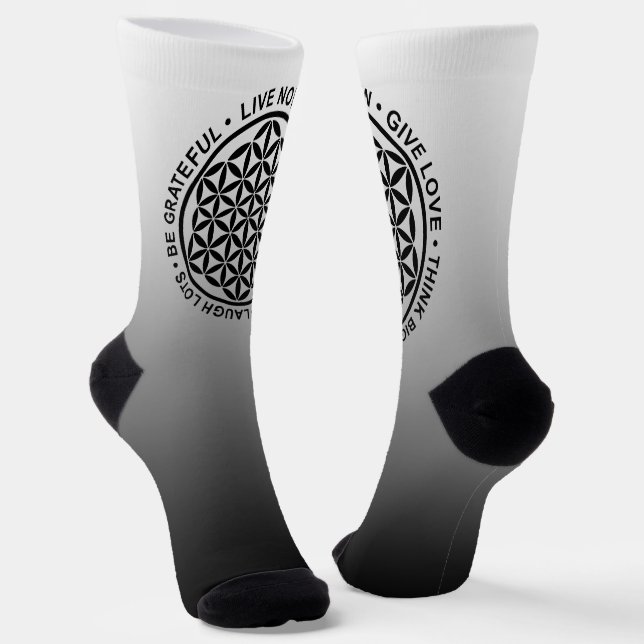 Chaussette Symbole Fleur de Vie - Règles de Vie 1 (Angulaire)