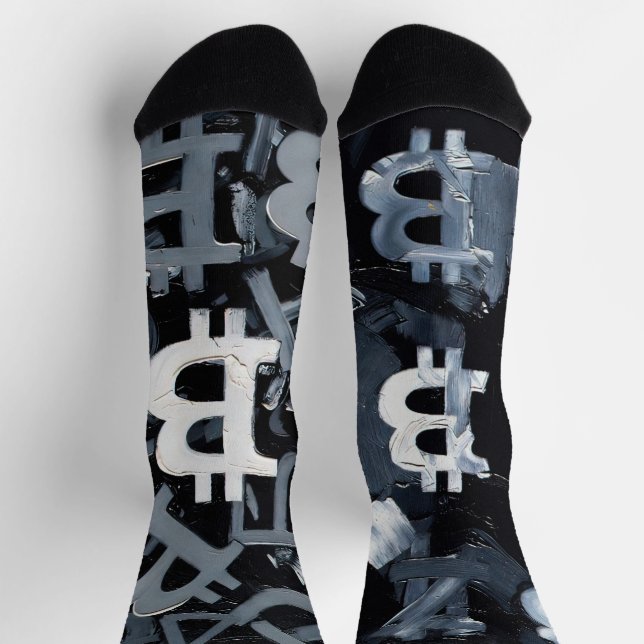 Chaussette Symboles de Bitcoin (Style : A) (Haut)