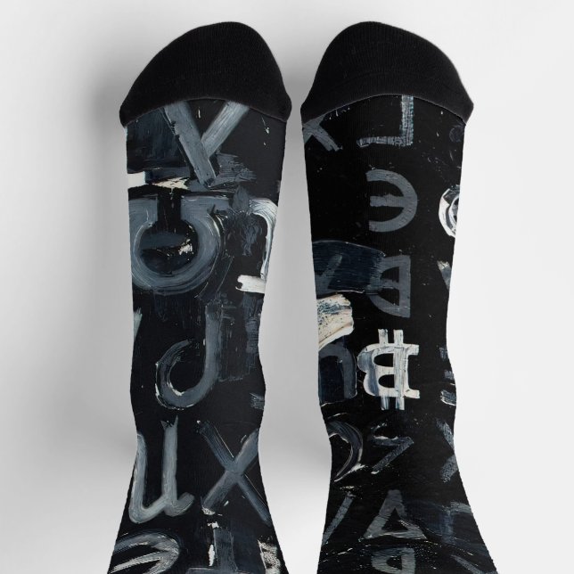 Chaussette Symboles de Bitcoin (Style : B) (Haut)