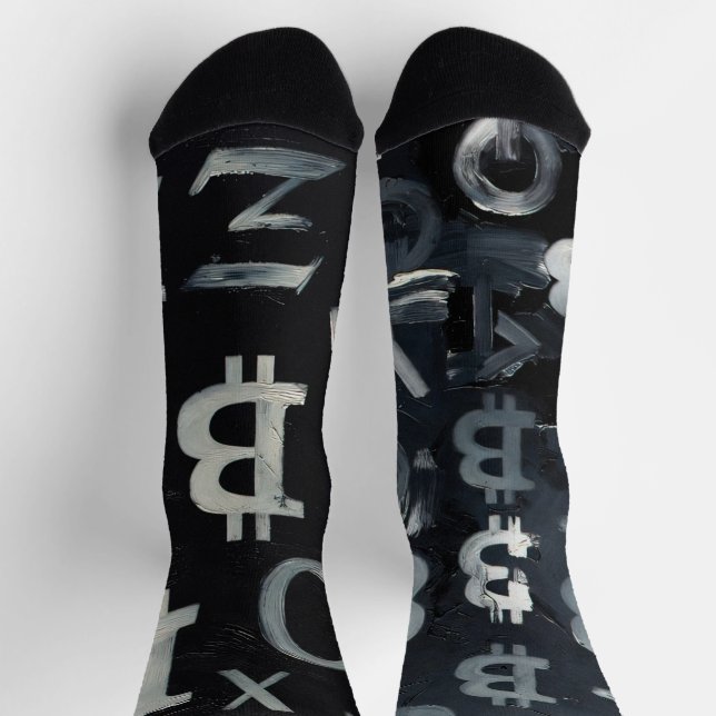 Chaussette Symboles de Bitcoin (Style : C) (Haut)