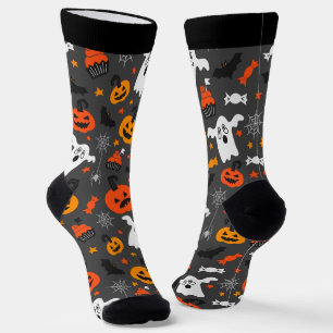 Chaussette Symboles d'Halloween en continu motif