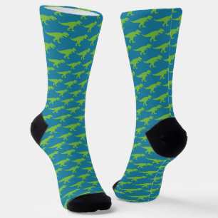 Chaussette T-Rex Tyranosaure Roi Dinosaure Drôle Vert