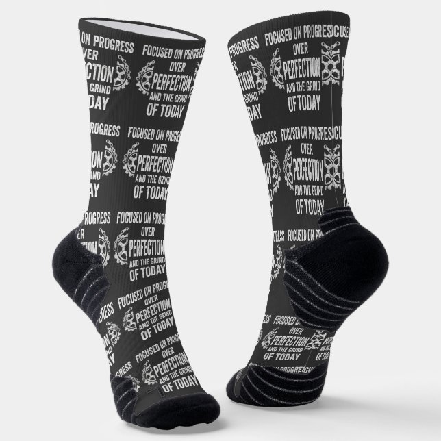 Chaussette T-shirt de motivation pour la forme physique centr (Angulaire)