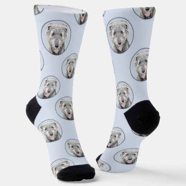 Chaussette Tableau de Lévrier Irlandais Gris Art Canin Origin (Angulaire)