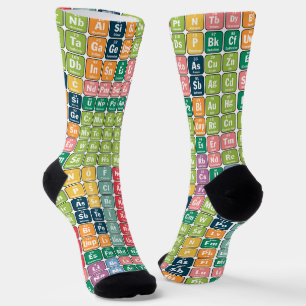 Chaussette Tableau périodique des éléments Motif