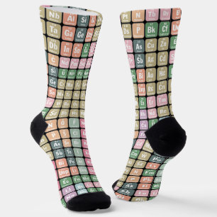 Chaussette Tableau périodique des éléments Motif