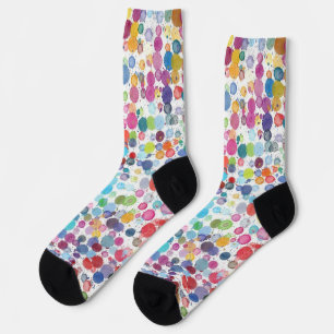 Chaussette Taches de peinture couleur pointillées