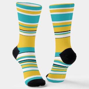 Chaussette Tailles complexes - Turquoise et Jaune
