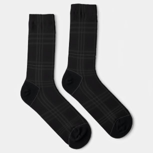 Chaussette Tartan écossais à tons noirs riches motif carreaux