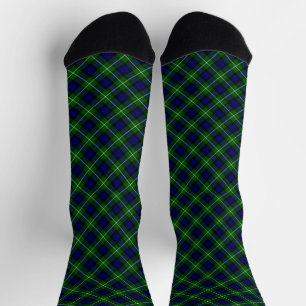 Chaussette Tartan Lamont bleu vert carreaux