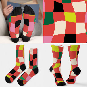 Chaussette Tartan moderne coloré Plaid Noël