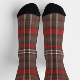 Chaussette Tartan Plaid Rouge Traditionnel Collection tendanc