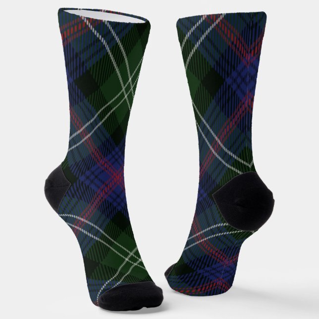Chaussette Tartan rustique violet à carreaux de Sutherland (Angulaire)