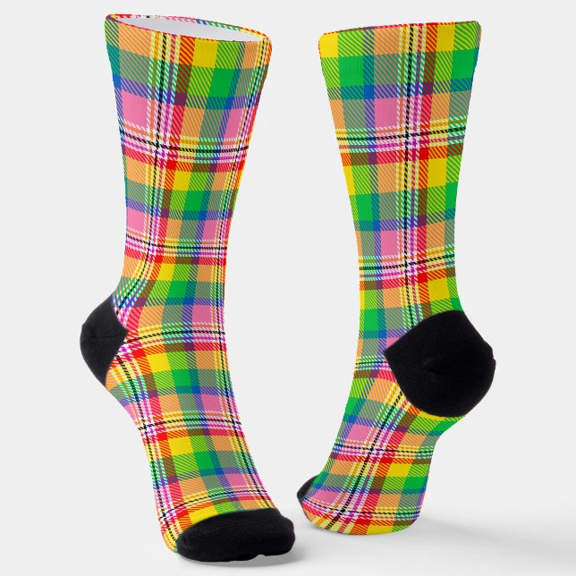 Chaussette Tartan vert rose (Créateur téléchargé)