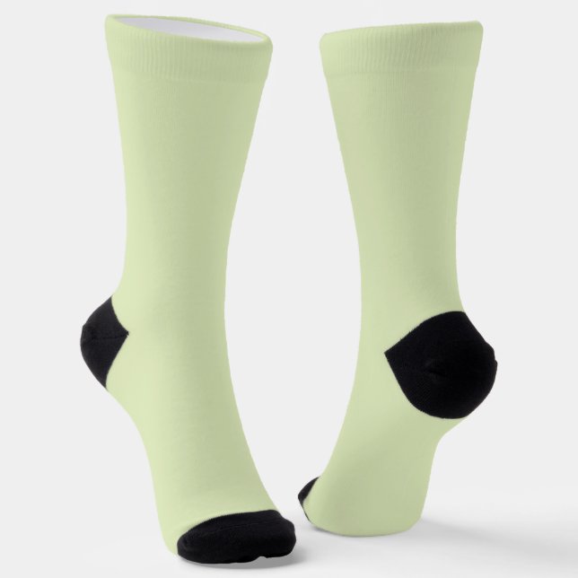 Chaussette Tea vert Solide couleur blanche (Angulaire)