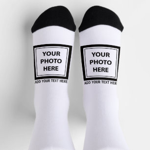 Chaussette Télécharger une photo et ajouter du texte - Person