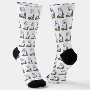 Chaussette Tennis Old English Sheepdog (Gris 1) Chien mignonn