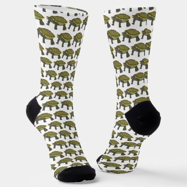 Chaussette Terrapin (motif blanc) - Chaussettes Premium (Angulaire)