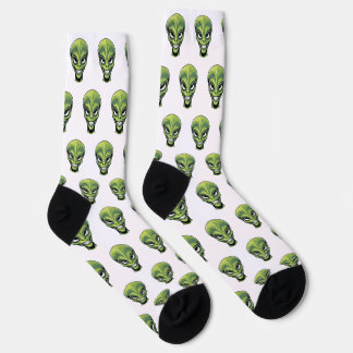 Chaussette Tête d'alien vert
