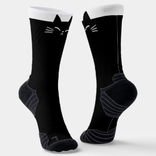Chaussette Tête de chat noire