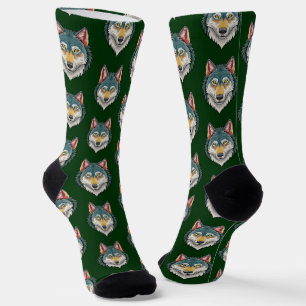 Chaussette Tête de loup de face