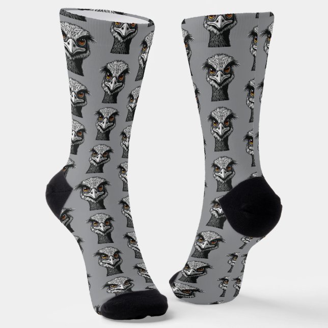 Chaussette Tête d'oiseau émeu (Angulaire)