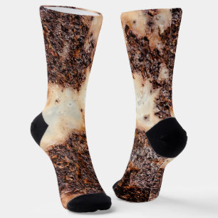 Chaussette Texture de métal rouillé marron Cool nom personnal