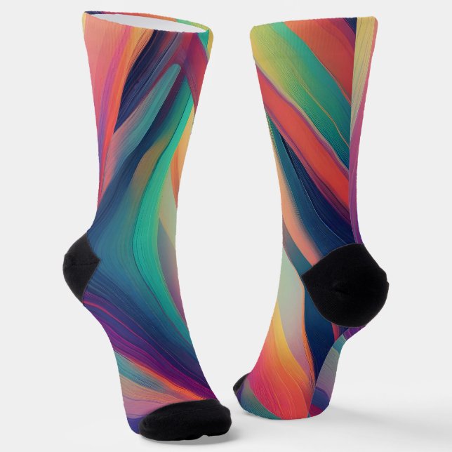 Chaussette texture fractale Abstraite (Angulaire)