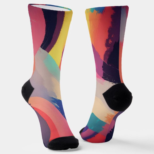 Chaussette texture fractale Abstraite (Angulaire)