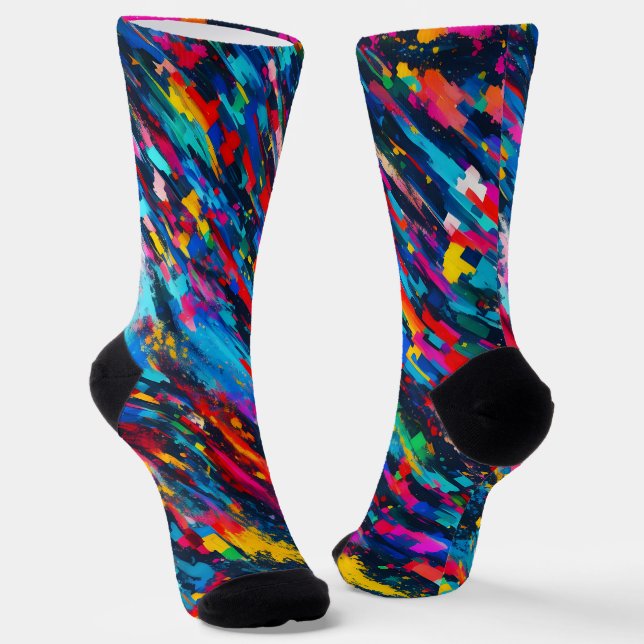 Chaussette Texture fractale abstraite (Angulaire)