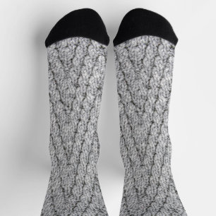 Chaussette texture motif tricotée