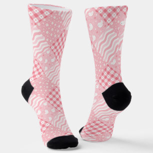 Chaussette Textures roses